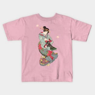 Lady in a Spring Storm Kids T-Shirt